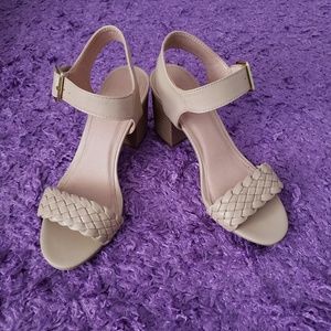 Nude Braided Heel Sandal